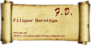 Filipov Dorottya névjegykártya