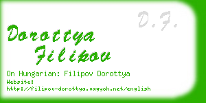 dorottya filipov business card